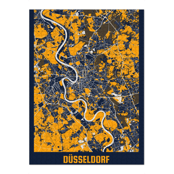 Puzzle Ravensburger "Düsseldorfer City Map" artboxONE - Städte / Düsseldorf,Kartografie