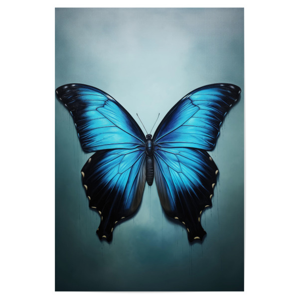 Poster 30x20 cm "Blauer Morpho-Schmetterling" artboxONE - Natur,Tiere