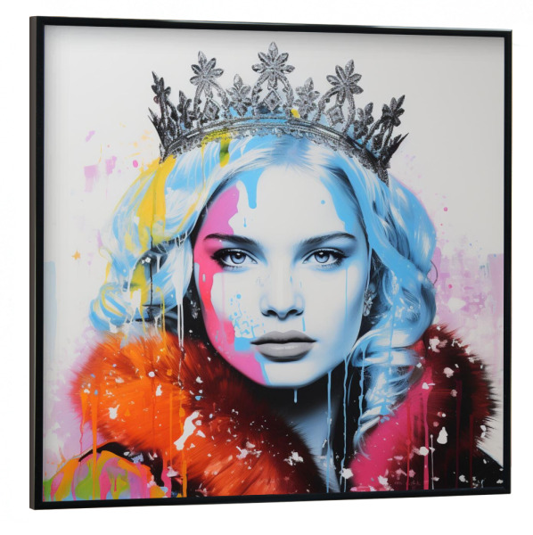 Poster mit schwarzem Rahmen 30x30 cm "EISKÖNIGIN SCHÖNHEIT" artboxONE - Für Kinder,Abstrakt,Liebe,Für Mama