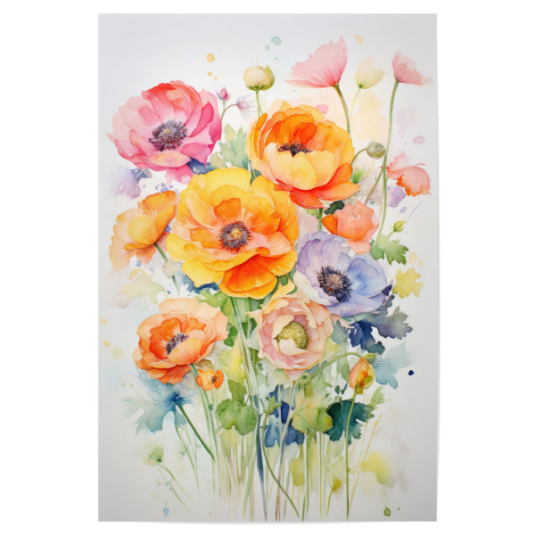 Poster "Aquarell - Blumenstrauß" artboxONE - Floral