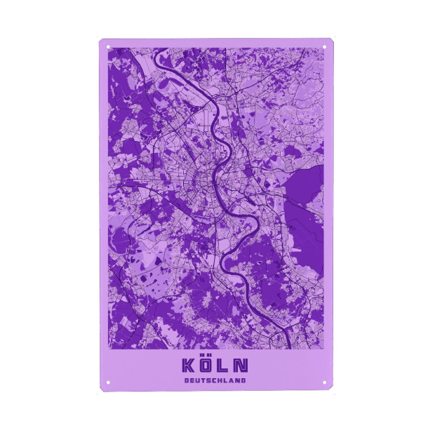 Holzbild "Stadt Köln" artboxONE - Städte / Köln,Kartografie