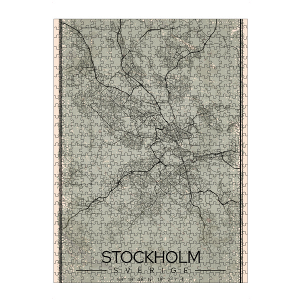 artboxONE Puzzle "Stockholm Vintage Karte" artboxONE - Städte / Stockholm,Kartografie