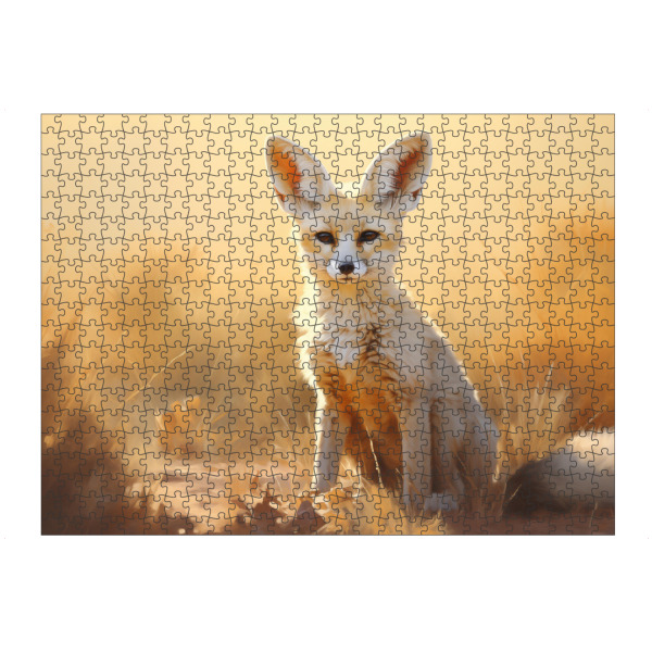 artboxONE Puzzle "Wüstenfuchs" artboxONE - Natur,Tiere - Tier,Kunst,Leinwand,Wüste,Fennekfuchs,Fuchs,Natur,öl,Farbe,Gemälde,Porträt,Wild,Tierwelt