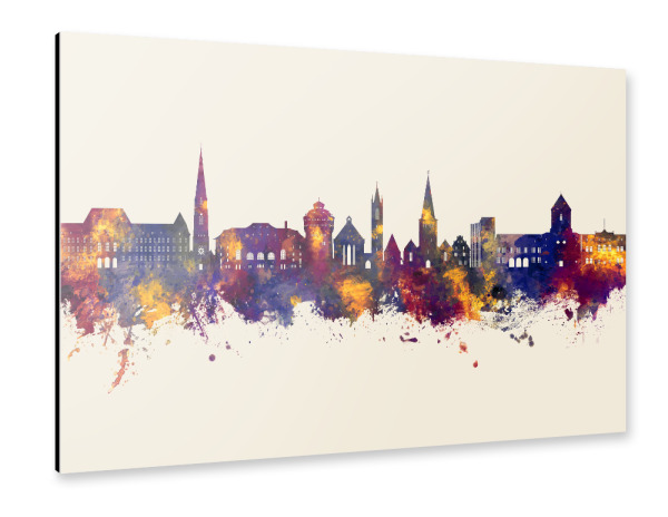 Alu-Dibond "Mönchengladbach Skyline Herbst" 30x20 cm artboxONE