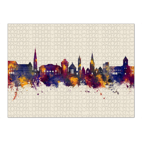 Puzzle Ravensburger "Mönchengladbach Skyline Herbst" artboxONE - Städte