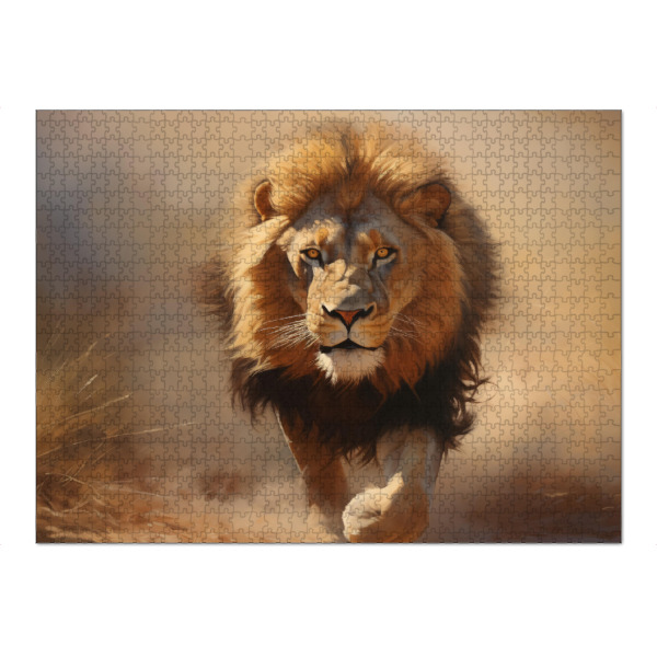 Puzzle Ravensburger "Großer Löwe nähert sich" artboxONE - Natur,Tiere