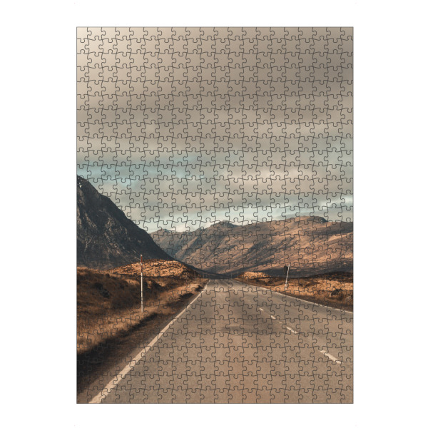 Puzzle Ravensburger "The road to the mountains" artboxONE - Natur,Reise,Reise / Länder - Scotland,Schottland,Scottish highlands,Highlands,Road