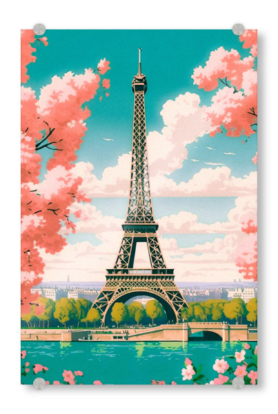 Acrylglasbild "Willkommen in Paris" artboxONE - Reise,Architektur,Städte / Paris,Liebe