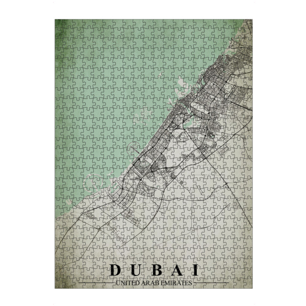 artboxONE Puzzle "Dubai Vintage CityMap" artboxONE - Städte / Dubai,Kartografie