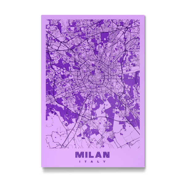 Galerie-Print "City Map von Milan" 30x20 cm artboxONE