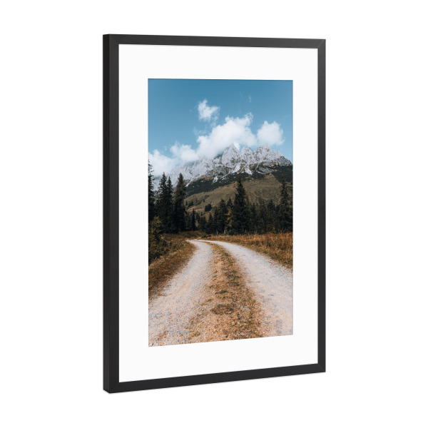 Poster mit Rahmen Schwarz (Metallic) "I'm on my Way" artboxONE - Natur,Reise,Reise / Länder