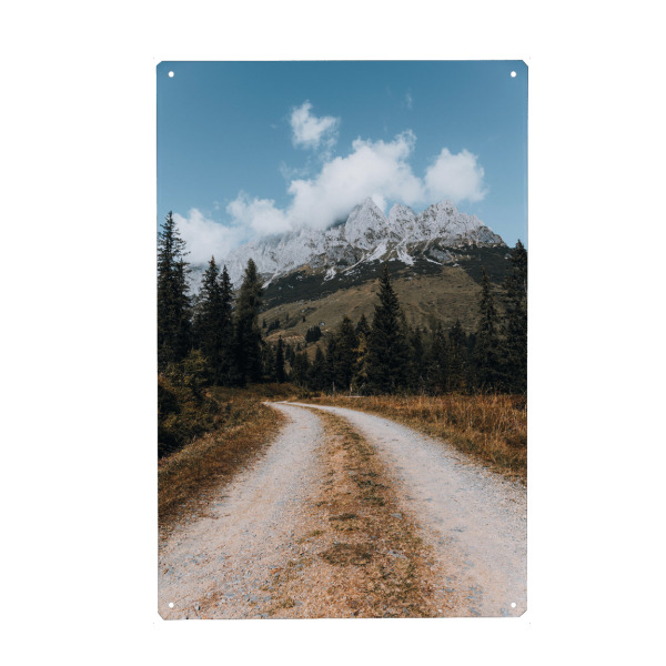 Holzbild "I'm on my Way" artboxONE - Natur,Reise,Reise / Länder - Mountain,Berg,Weg,Way,Hiking,Trail,Wandern,Austria,österreich