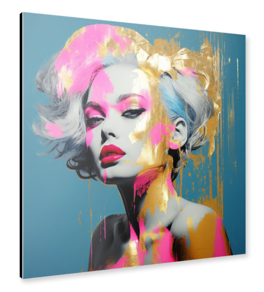 Alu-Dibond "PARTY-FRAU" 30x30 cm artboxONE