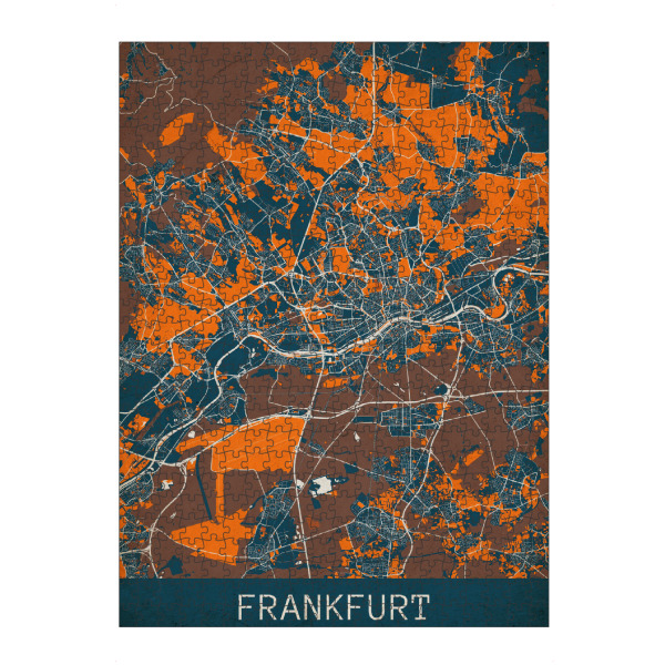 artboxONE Puzzle "Frankfurt Vintage Stadt Map" artboxONE - Städte / Frankfurt,Kartografie