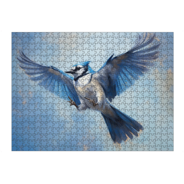 artboxONE Puzzle "Fliegender Blauhäher" artboxONE - Natur,Tiere