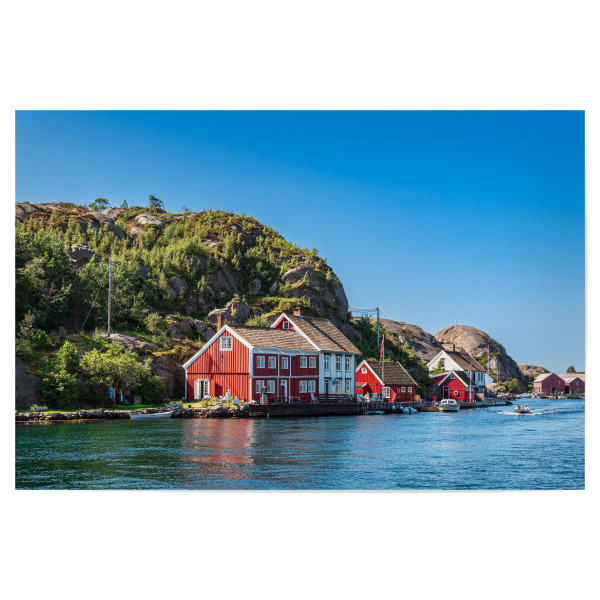 Poster "Häuser auf Kapelløya" artboxONE - Natur,Reise,Architektur,Reise / Strand und Meer,Reise / Länder