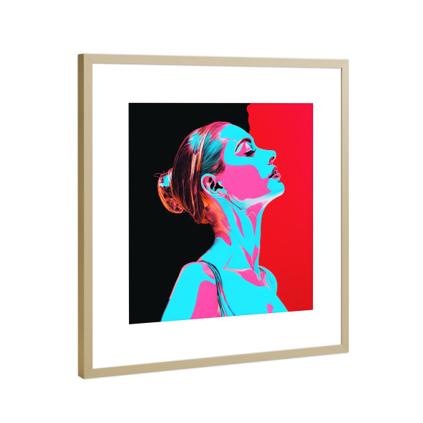 Poster mit Rahmen Gold "BALLERINA PORTRAIT" artboxONE - Schwarzweiß,Streetart,Für Mama