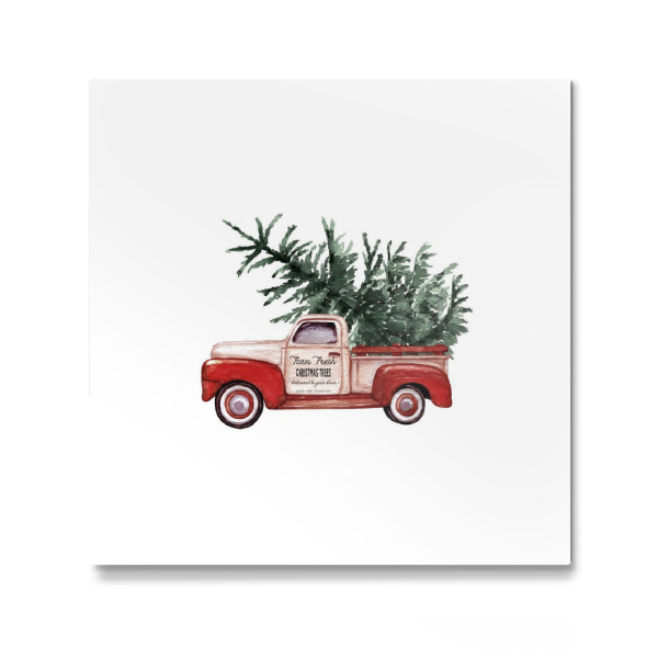 Galerie-Print "COTTAGE CHRISTMAS TRUCK" 30x30 cm artboxONE