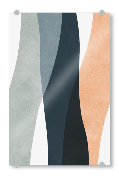 Acrylglasbild "Ausdrucksstarker Boho H" artboxONE - Abstrakt,Geometrie