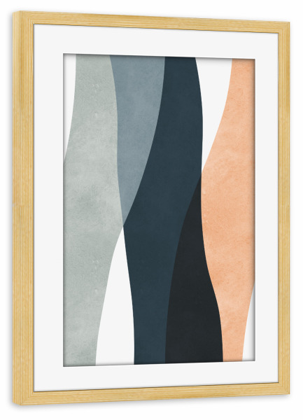 Poster mit Rahmen kiefer "Ausdrucksstarker Boho H" artboxONE - Abstrakt,Geometrie