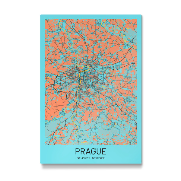 Galerie-Print "City Map von Prag" 30x20 cm artboxONE
