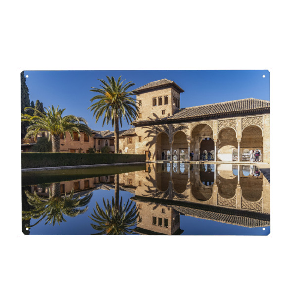 Holzbild "Alhambra Granada" artboxONE - Reise,Architektur - Andalusien,Spanien,Alhambra,Granada,Partal palast,Welterbe