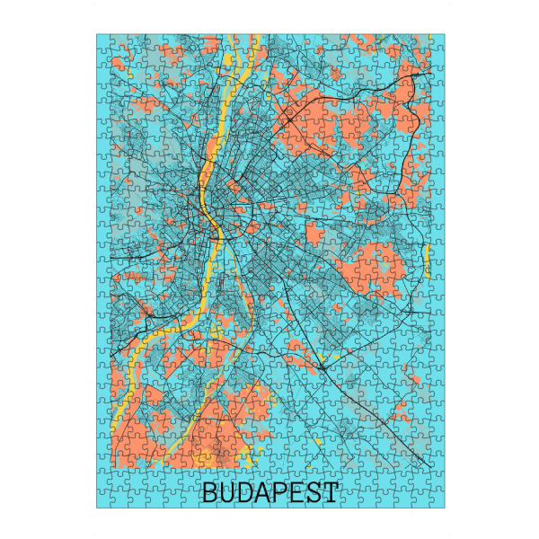 Puzzle Ravensburger "Budapest Stadtplan" artboxONE - Städte / Budapest,Kartografie