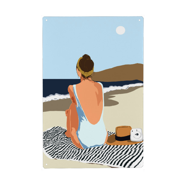 Holzbild "Keine Veröffentlichung" artboxONE - Menschen,Reise / Strand und Meer