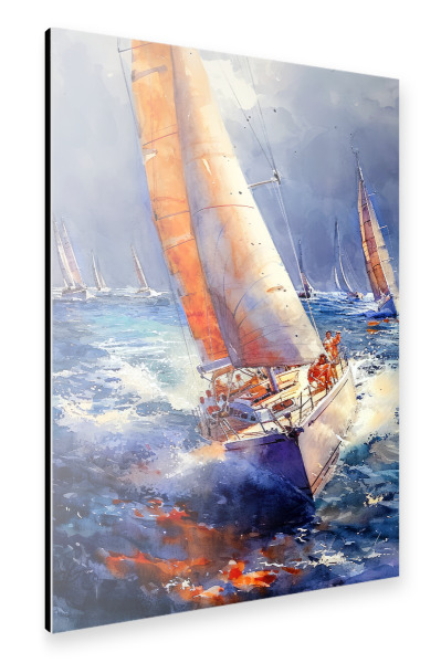 Alu-Dibond "Yacht-Rennboote M" 30x20 cm artboxONE