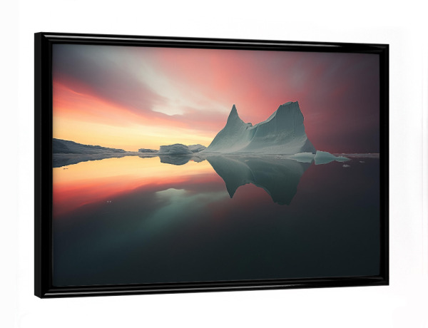 Poster mit schwarzem Rahmen "Eisberge in Grönland" artboxONE - Natur,Reise / Strand und Meer