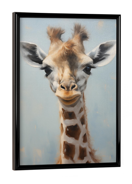 Poster mit schwarzem Rahmen "Baby-Giraffe" artboxONE - Natur,Tiere