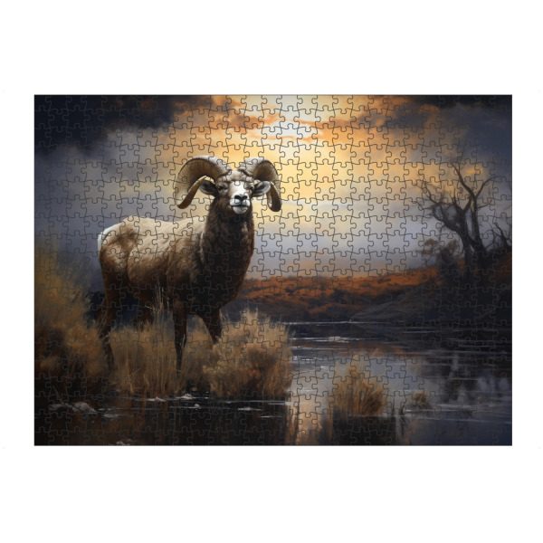artboxONE Puzzle "Ram nach dem Sturm" artboxONE - Natur,Tiere