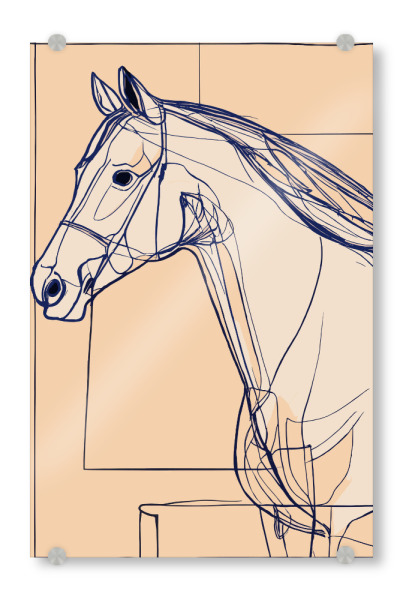 Acrylglasbild "Horse lines" artboxONE - Natur,Tiere,Abstrakt