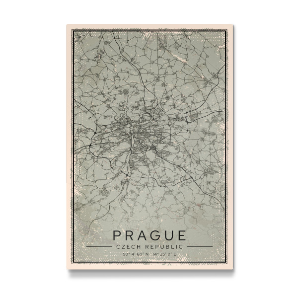 Galerie-Print "Vintage Prag Stadtplan" 30x20 cm artboxONE