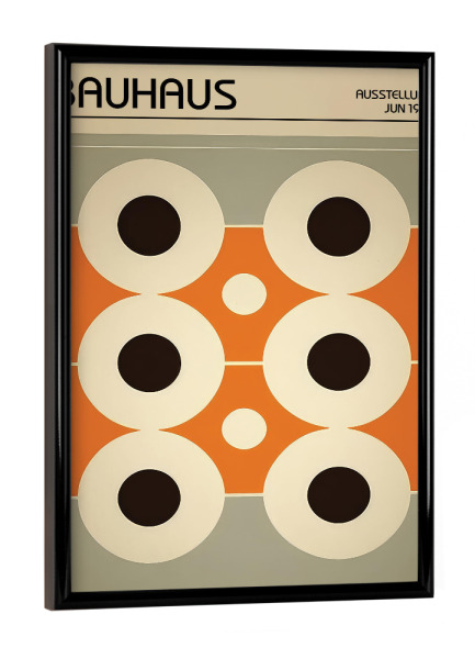 Poster mit schwarzem Rahmen "Bauhaus Retro Motiv" artboxONE - Typografie,Abstrakt,Geometrie