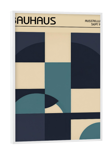 Poster mit weißem Rahmen "Bauhaus - Geometrisch" artboxONE - Typografie,Abstrakt,Geometrie