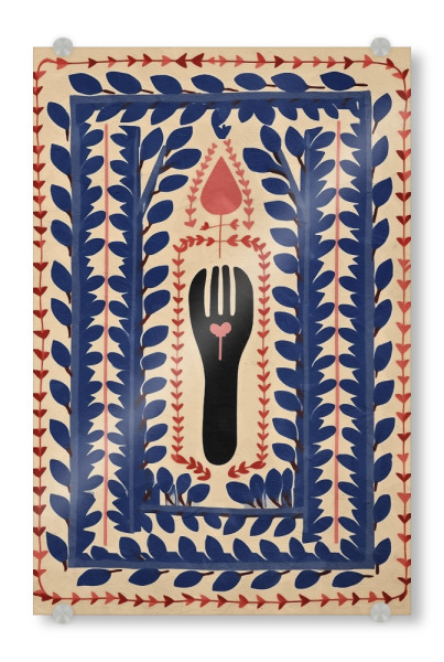 Acrylglasbild "Art Frida Kahlo Mosaik Blau" artboxONE - Abstrakt - Kunst frida kahlo mosaik blau,Frida kahlo,Abstrakt,Abstrakte kunst,Abstrakt