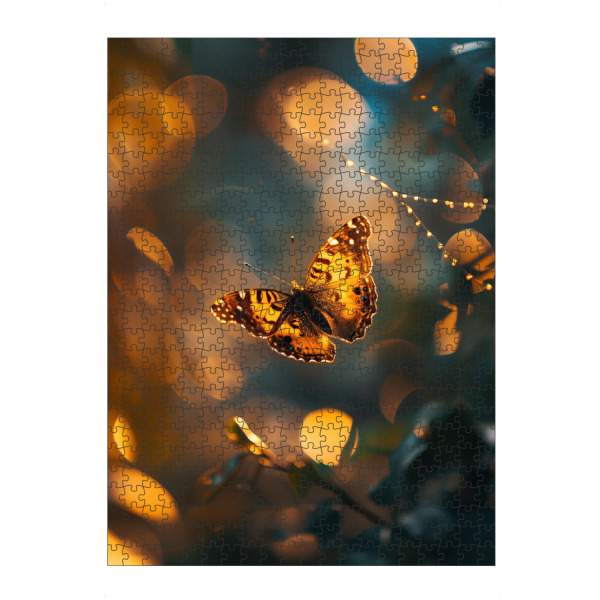 artboxONE Puzzle "Schmetterlings-Bokeh" artboxONE - Natur,Tiere - Bokeh,Schmetterling,Nahaufnahme,Feld,Makro,Wiese,Fotografie,Frühling