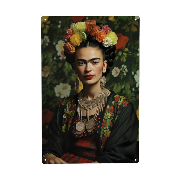 Holzbild "Frida Kahlo-Blume" artboxONE - Menschen