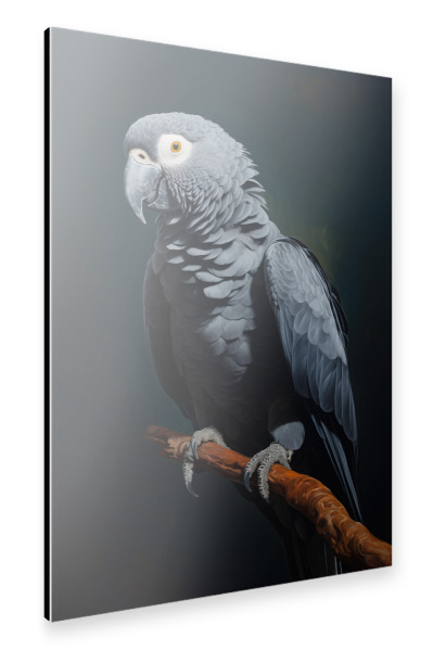 Alu-Dibond "Afrikanischer Graupapagei" 30x20 cm artboxONE