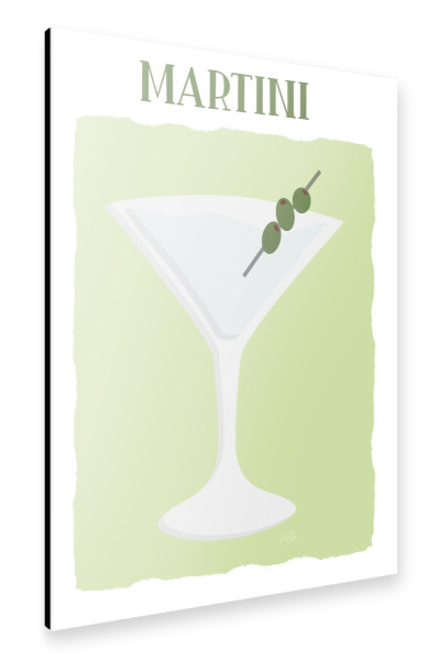 Alu-Dibond "Martini" 30x20 cm artboxONE