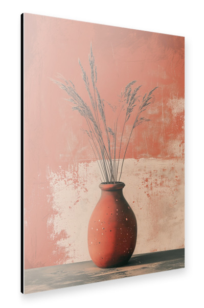 Alu-Dibond "Zarte Vase auf Rot" 30x20 cm artboxONE