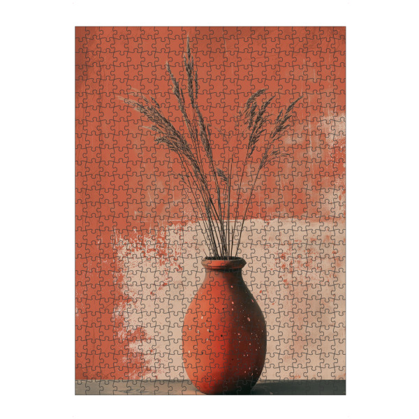 artboxONE Puzzle "Zarte Vase auf Rot" artboxONE - Floral