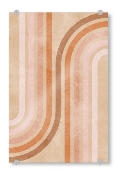 Acrylglasbild "Boho-Linien E" artboxONE - Abstrakt,Geometrie