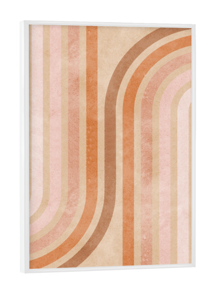 Poster mit weißem Rahmen "Boho-Linien E" artboxONE - Abstrakt,Geometrie