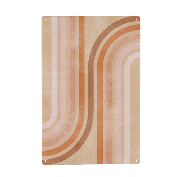 Metall Poster "Boho-Linien E" artboxONE - Abstrakt,Geometrie