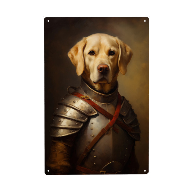 Holzbild "Labrador-Ritter" artboxONE - Tiere,Liebe