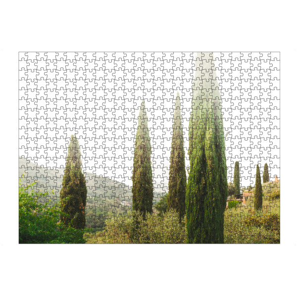 Puzzle Ravensburger "Toscana morning" artboxONE - Natur,Reise,Reise / Länder - Toscana,Toskana,Tuscany,Pine trees,Morning light,Morning mood