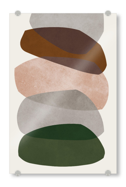 Acrylglasbild "Ausdrucksstarker Boho B" artboxONE - Abstrakt,Geometrie