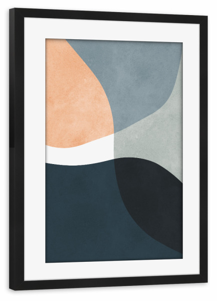 Poster mit Rahmen schwarz "Ausdrucksstarker Boho I" artboxONE - Abstrakt,Geometrie